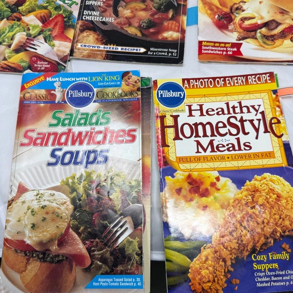 Vintage Pillsbury Classic Cookbooks Magazine Lot of 13 Recipes 1990s 2000s Retro